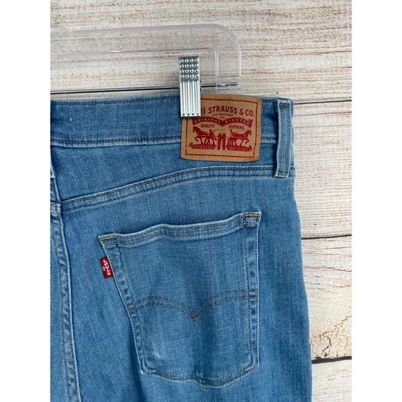 Levi's 725 High Rise Bootcut Jeans Women's Size 32 Light Blue - Picture 5 of 13